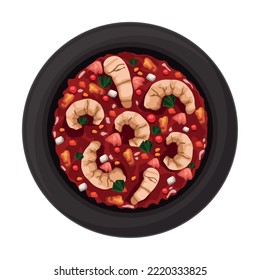 shrimp cream delicious food icon