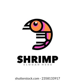 Shrimp design logo template art