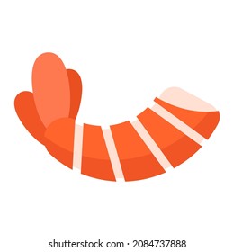 ilustración vectorial de clipart plana de shrimp