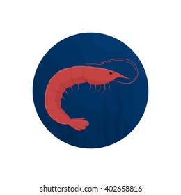 Shrimp Flat Icon