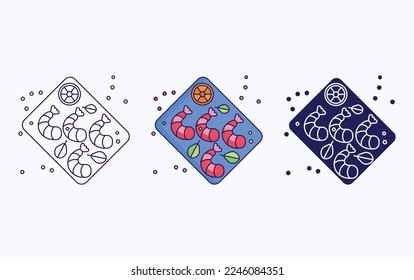 Shrimp food fine dining icon