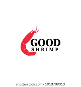 Shrimp food logo sea food design illustration