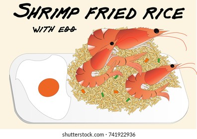Shrimp fried rice with egg