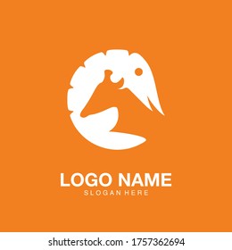 Shrimp and giraffe logo icon and symbol design inspiration vector illustration