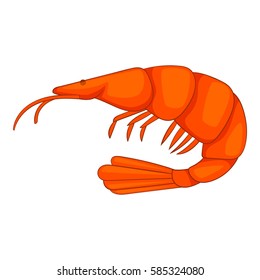 Shrimp icon. Cartoon illustration of shrimp vector icon for web
