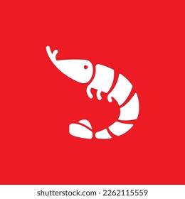 Shrimp icon, common graphic resources, vector illustration.