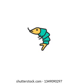 Shrimp icon design. Gastronomy icon vector illustration