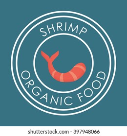 shrimp icon design, vector illustration