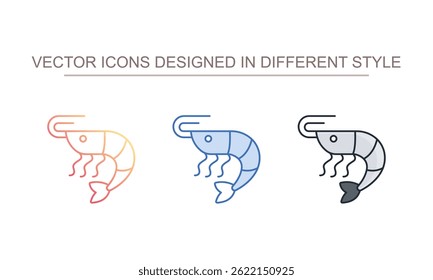 Ícone de camarão design com fundo branco ilustração stock