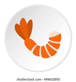 Shrimp icon. Flat illustration of shrimp vector icon for web