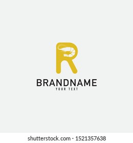 Shrimp icon in flat style isolated. Seafood Restaurant with Shrimp Logo Vector Concept Isolated Vector. EPS 10.