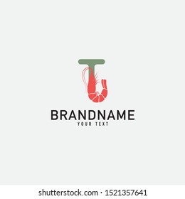 Shrimp icon in flat style isolated. Seafood Restaurant with Shrimp Logo Vector Concept Isolated Vector. EPS 10.