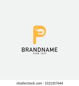 Shrimp icon in flat style isolated. Seafood Restaurant with Shrimp Logo Vector Concept Isolated Vector. EPS 10.