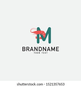 Shrimp icon in flat style isolated. Seafood Restaurant with Shrimp Logo Vector Concept Isolated Vector. EPS 10.