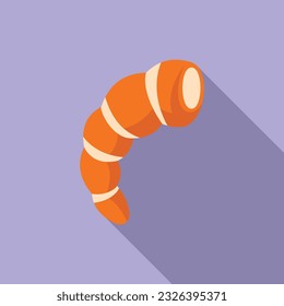 Shrimp icon flat vector. Protein food. Vitamin nutrient