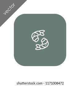 shrimp icon - illustration