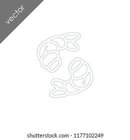shrimp icon - illustration