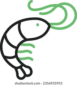 Shrimp Icon image. Suitable for mobile application.