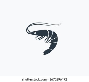 Shrimp icon isolated on clean background. Shrimp icon concept drawing icon in modern style. Vector illustration for your web mobile logo app UI design.