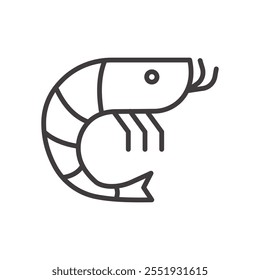 Shrimp Icon isolated on white background. Vector icon.