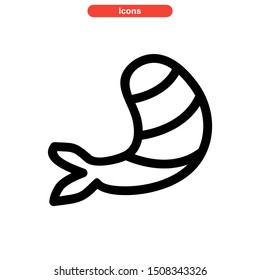 shrimp icon isolated sign symbol vector illustration - high quality black style vector icons
