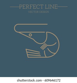 Shrimp icon line 