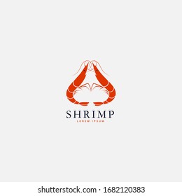 Shrimp icon logo design vector illustration template.