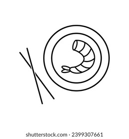 Shrimp icon logo vector sea food icon 