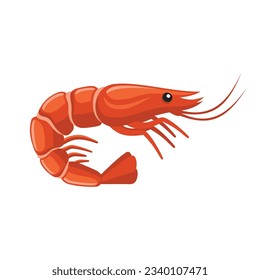 Shrimp Icon on White Background. Vector