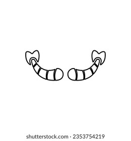 icono de camarón en fondo blanco, comida, ilustración vectorial