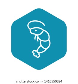Shrimp icon. Outline illustration of shrimp vector icon for web design isolated on white background
