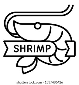 Shrimp icon. Outline shrimp vector icon for web design isolated on white background