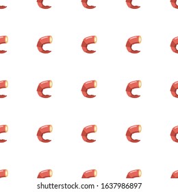 shrimp icon pattern seamless isolated on white background. Editable flat shrimp icon. shrimp icon pattern for web and mobile.