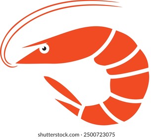 Icono de camarón. Vector realista. Vector De Camarón Aislado Sobre Fondo Blanco. Vector de comida marina. Camarones de mar frescos. Camarón