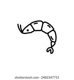 Shrimp Icon Set Seafood Illustrations for Culinary and Nutritional Projects