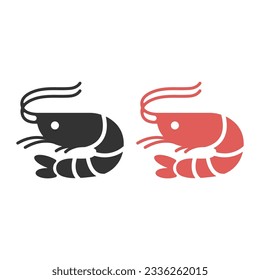 Shrimp Icon Set Vector Design.