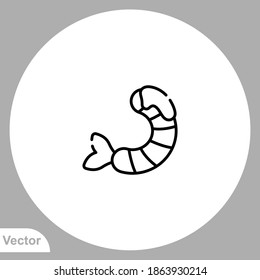 Shrimp icon sign vector,Symbol, logo illustration for web and mobile