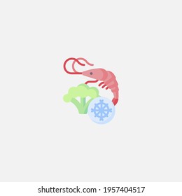 Shrimp icon sign vector,Symbol, logo illustration for web and mobile