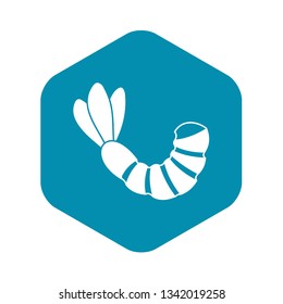 Shrimp icon in simple style isolated vector illustration