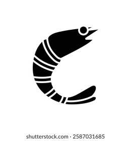 shrimp icon Simple thin line logo