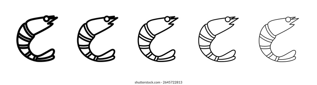 Garnelen-Symbol einfache Vektorkontur Logo