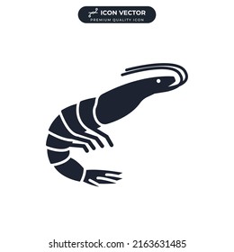 shrimp icon symbol template for graphic and web design collection logo vector illustration