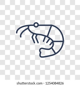 Shrimp icon. Trendy linear Shrimp logo concept on transparent background from Hotel and Restaurant collection