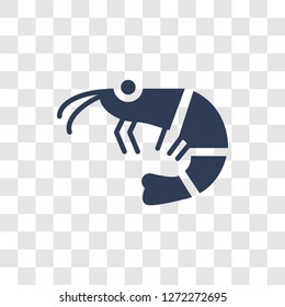 Shrimp icon. Trendy Shrimp logo concept on transparent background from Hotel and Restaurant collection