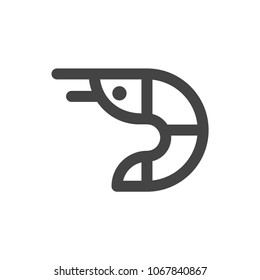 Shrimp icon vector