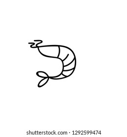 shrimp icon vector
