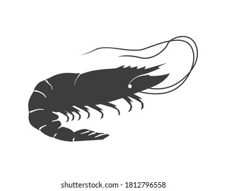 shrimp icon vector, available to used for restaurant and sea food logo .
