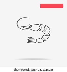 Shrimps-Symbol. Vektorgrafik für Design.