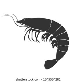 Shrimp icon. Vector concept illustration for design.