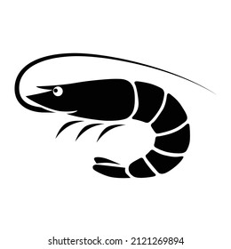 Shrimp icon. Vector concept illustration for design.